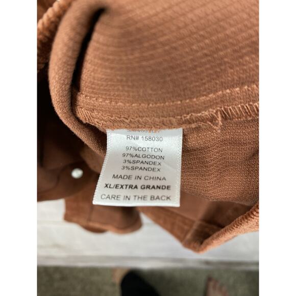 Love Tree Corduroy Dress Womens XL Brick Red Spaghetti Strap Button Front NWT - Picture 7 of 9